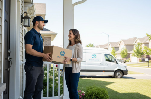Delivery Guy handing a package